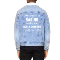 Baking Degree Funny Saying 80s Unisex Sherpa-lined Denim Jacket | Artistshot