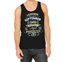 54th Birthday Decoration Legends Were Born In Sept Tank Top | Artistshot