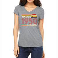 Vintage 1950 Birthday  Limited Edition 1950 Birthd Women's V-neck T-shirt | Artistshot