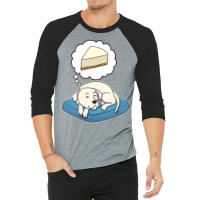 Dogo Argentino Dreaming About Cheese Cake Funny 3/4 Sleeve Shirt | Artistshot