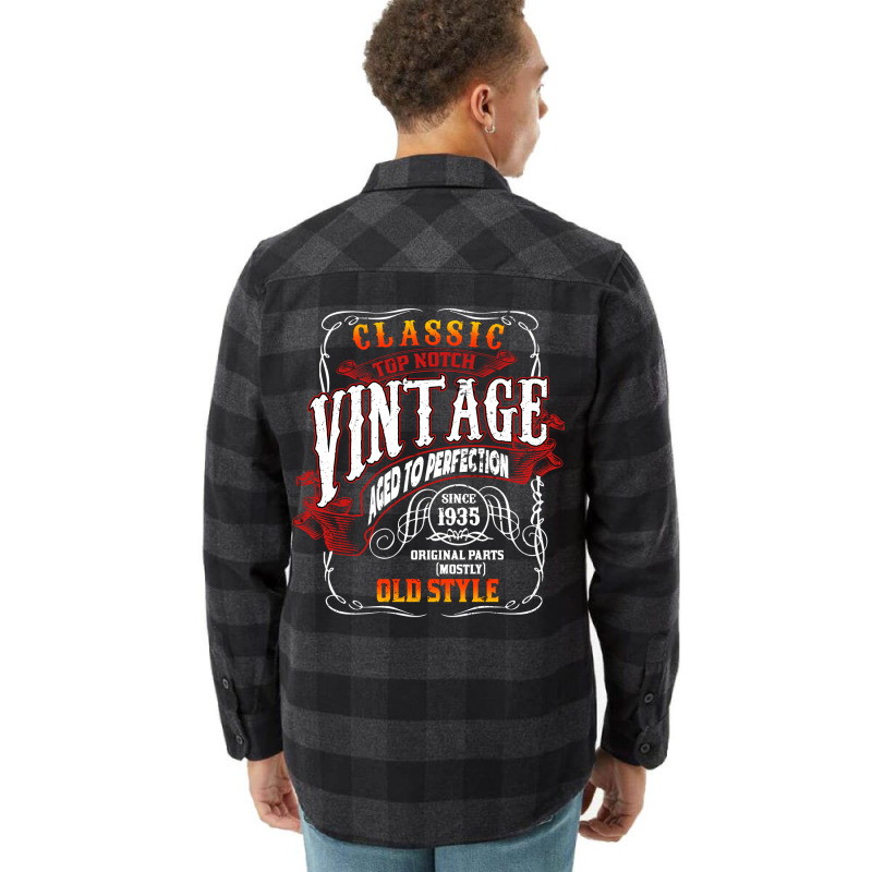 Vintage Birthday 1935 Aged To Perfection 1935 Birt Flannel Shirt | Artistshot