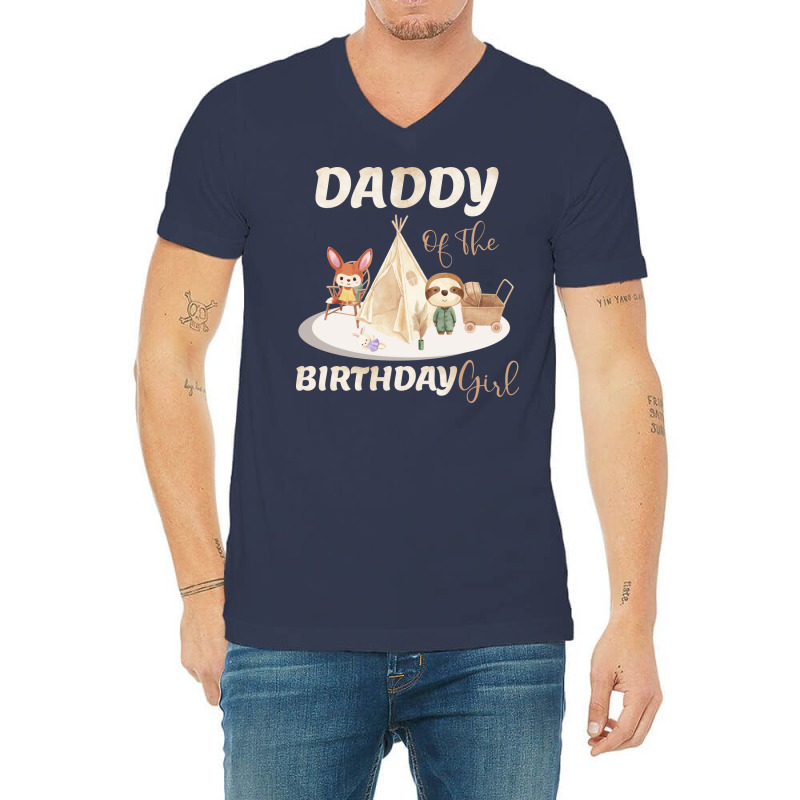 Daddy Of The Birthday Boy Girl V-neck Tee | Artistshot