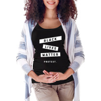 Simple Black Lives Matter In Black And White Letters - Protest Gifts Maternity Scoop Neck T-shirt | Artistshot