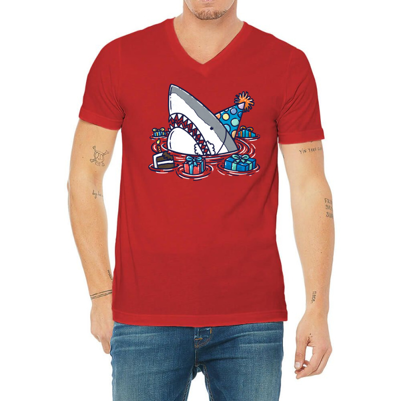 Birthday Shark Iii Boy V-neck Tee | Artistshot