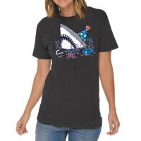 Birthday Shark Iii Boy Vintage T-shirt | Artistshot