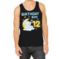 Cute Elephant 12th Birthday Boy Hipster Tank Top | Artistshot