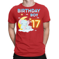 Cute Elephant 17th Birthday Boy Red T-shirt | Artistshot