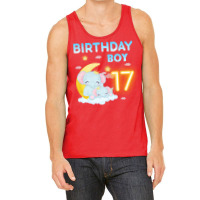 Cute Elephant 17th Birthday Boy Red Tank Top | Artistshot