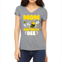 Mom Of The Birthday Bee Funny Women's V-neck T-shirt | Artistshot