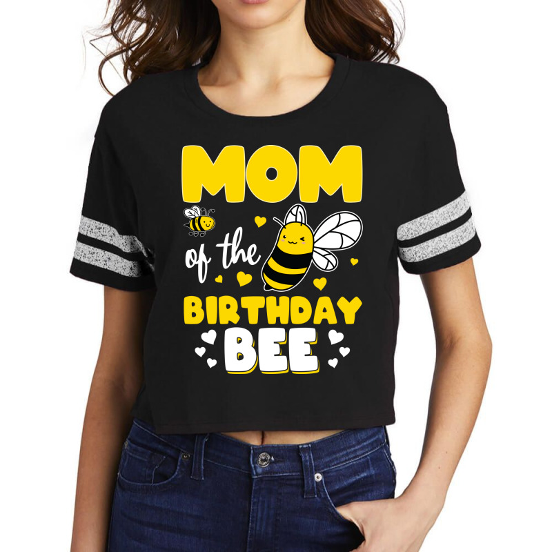 Mom Of The Birthday Bee Funny Scorecard Crop Tee | Artistshot