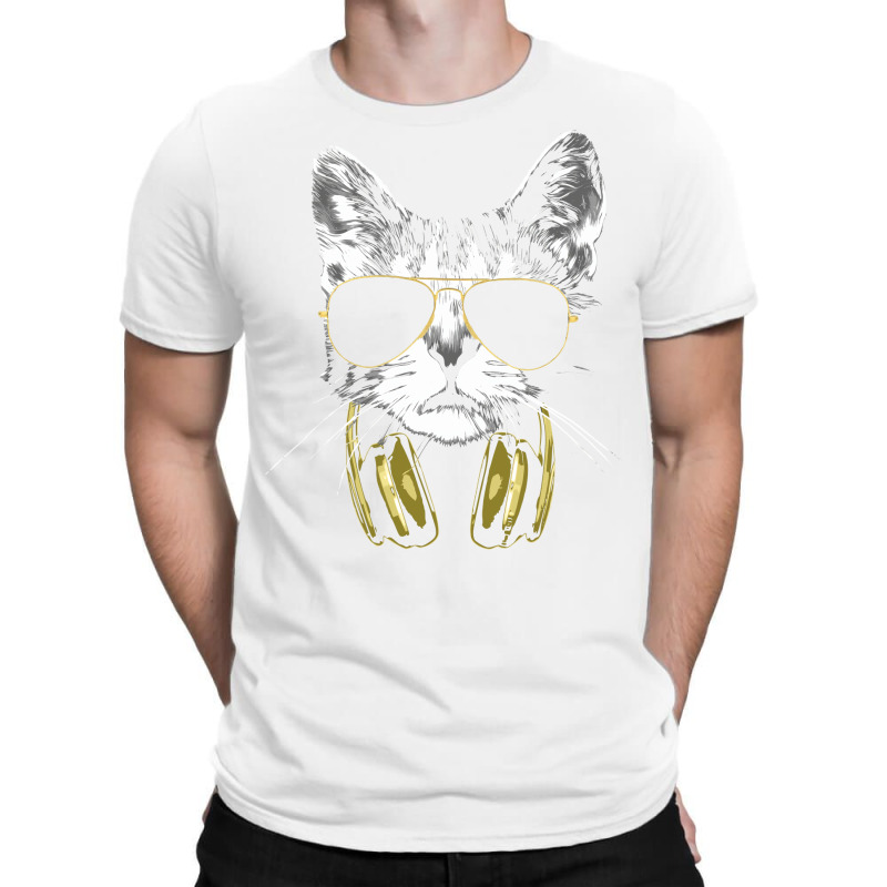 Dj Cat Bling Bling Green T-shirt | Artistshot