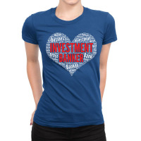 Investment Banker Heart Shape Word Cloud Design Gr Ladies Fitted T-shirt | Artistshot