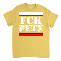 Fuck Putin Fck Putin Flag Shots In White Classic T-shirt | Artistshot