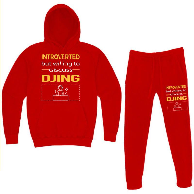 Funny Introverted Djing Dj Disc Jockey Deejay Yell Hoodie & Jogger set by kejaboant | Artistshot