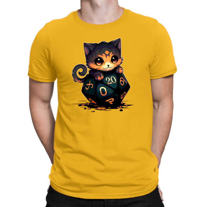 Dice Tou Chibi Cat Blue T-shirt | Artistshot