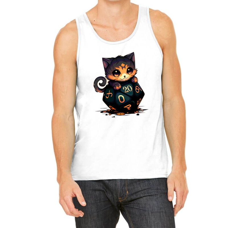 Dice Tou Chibi Cat Blue Tank Top | Artistshot