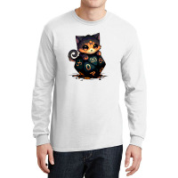 Dice Tou Chibi Cat Blue Long Sleeve Shirts | Artistshot