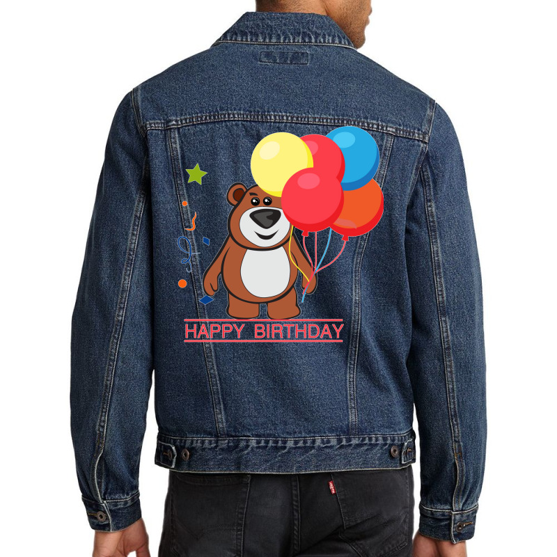 Happy Birthday Hippie Girl Men Denim Jacket | Artistshot