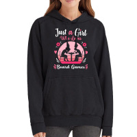 Just A Girl Who Loves Board Games Pink Retro Vinta Vintage Hoodie | Artistshot