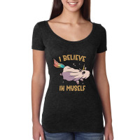 Hot Trend I Believe In Myself Funny Cute Spooky Women's Triblend Scoop T-shirt | Artistshot