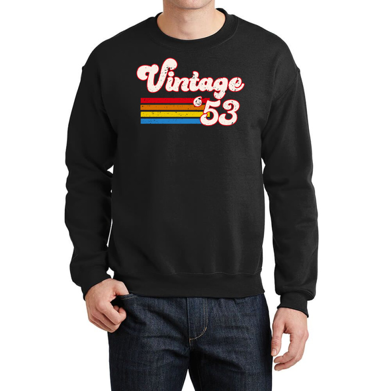 Vintage 1953 Birthday  Retro 53 Birthday   Nature Crewneck Sweatshirt | Artistshot