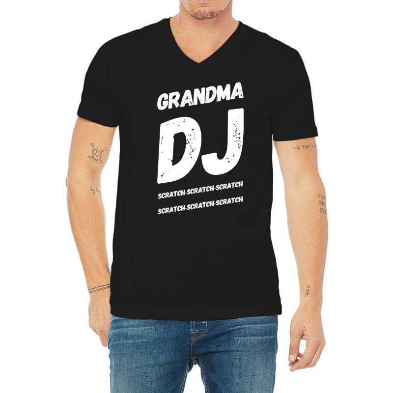 Grandma Dj Blue V-neck Tee | Artistshot