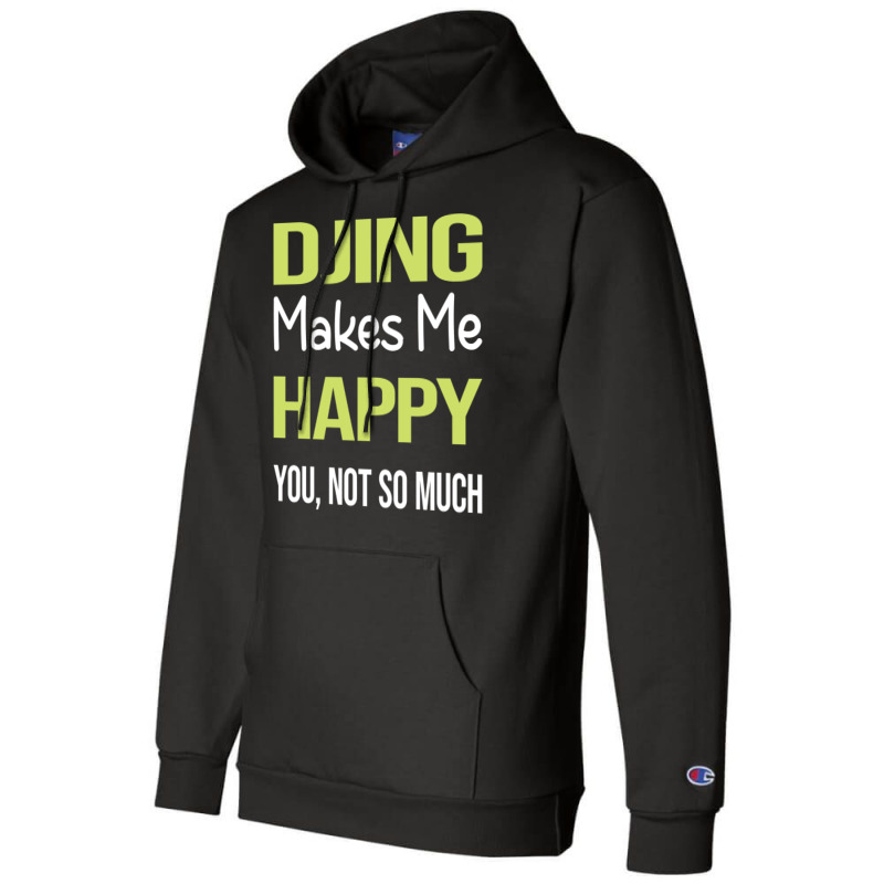 Funny Happy Djing Dj Disc Jockey Deejay Aesthetic Champion Hoodie | Artistshot