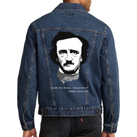 Edgar Allen Poe   Quoth The Raven Men Denim Jacket | Artistshot