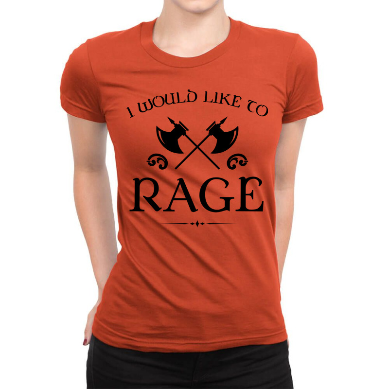 I Would Like To Rage Barbarian Ladies Fitted T-Shirt by sujinikhormap | Artistshot