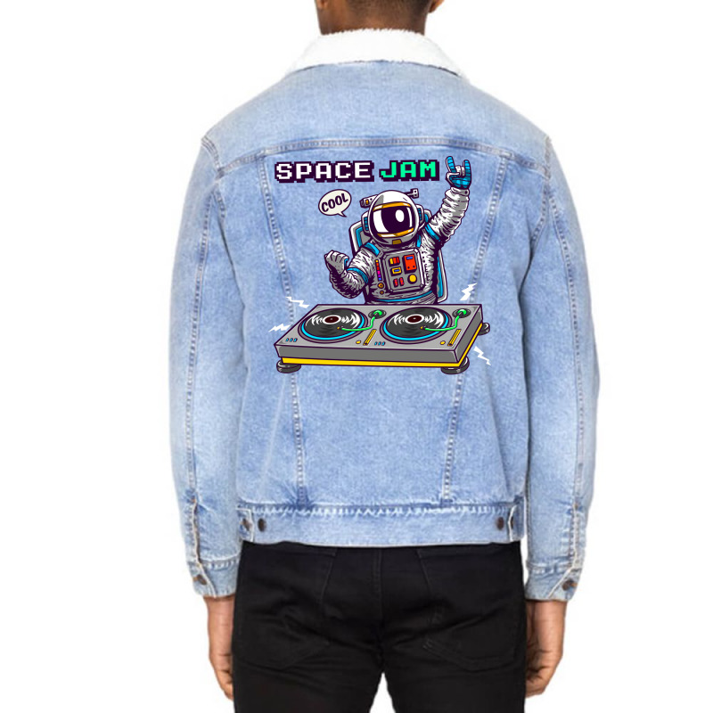 Dj Astronaut Hipster Unisex Sherpa-lined Denim Jacket | Artistshot