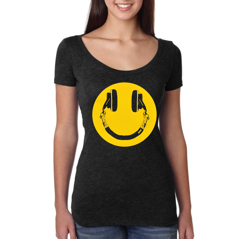 Happy Smile Face Dj Love Women's Triblend Scoop T-shirt by siojoetlc | Artistshot