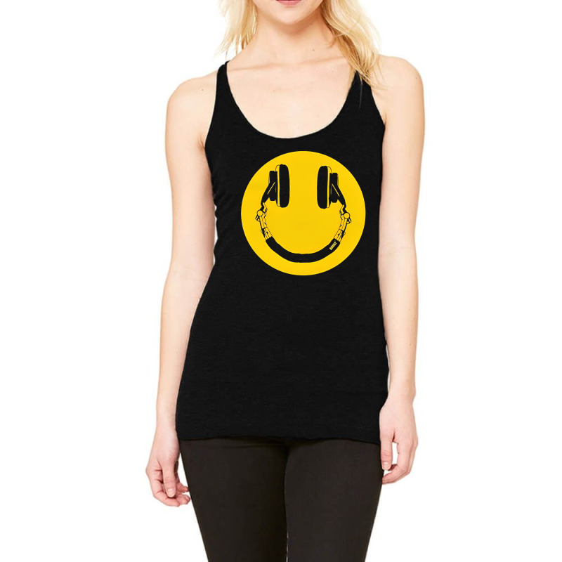 Happy Smile Face Dj Love Racerback Tank by siojoetlc | Artistshot