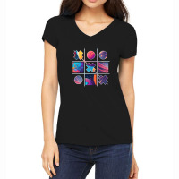 Cross Game Fantasy Cyberpunk Space Planet Women's V-neck T-shirt | Artistshot