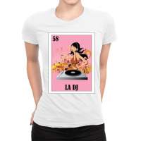 Loteria Mexicana Art Spanish Female Dj Design Mexi Ladies Fitted T-shirt | Artistshot