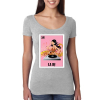 Loteria Mexicana Art Spanish Female Dj Design Mexi Women's Triblend Scoop T-shirt | Artistshot