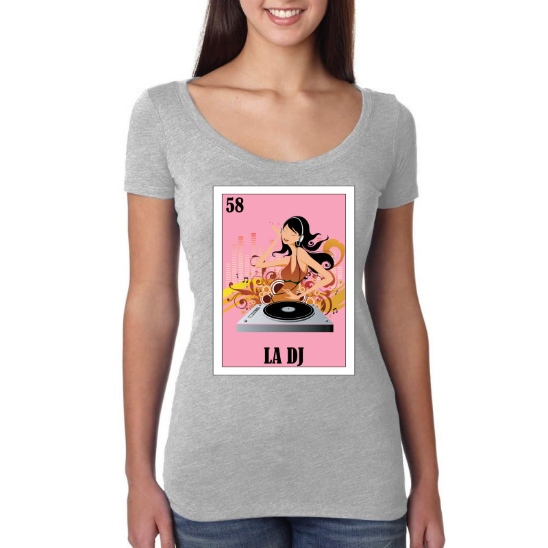 Loteria Mexicana Art Spanish Female Dj Design Mexi Women's Triblend Scoop T-shirt by mvkvnsadeo9 | Artistshot