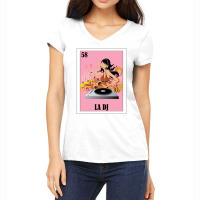 Loteria Mexicana Art Spanish Female Dj Design Mexi Women's V-neck T-shirt | Artistshot