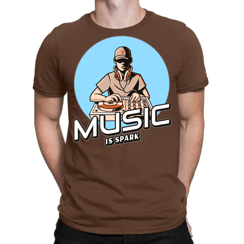 Music Is Spark Red T-shirt | Artistshot