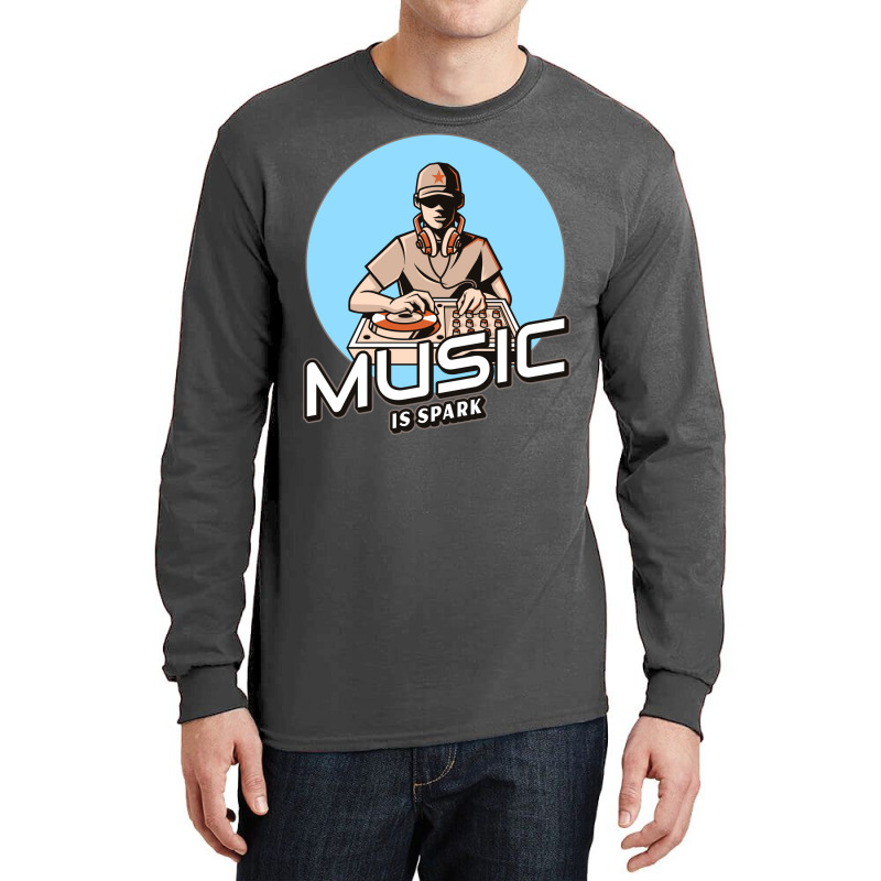 Music Is Spark Red Long Sleeve Shirts | Artistshot