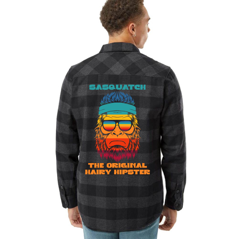 Sasquatch The Original Hairy Hipster Retro Vintage Flannel Shirt | Artistshot