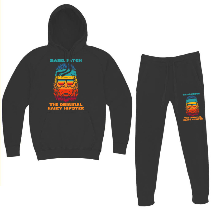 Sasquatch The Original Hairy Hipster Retro Vintage Hoodie & Jogger Set | Artistshot