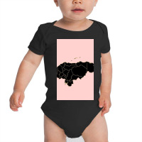 Honduras Map Baby Bodysuit | Artistshot