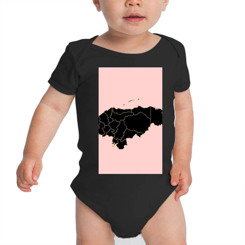 Honduras Map Baby Bodysuit | Artistshot