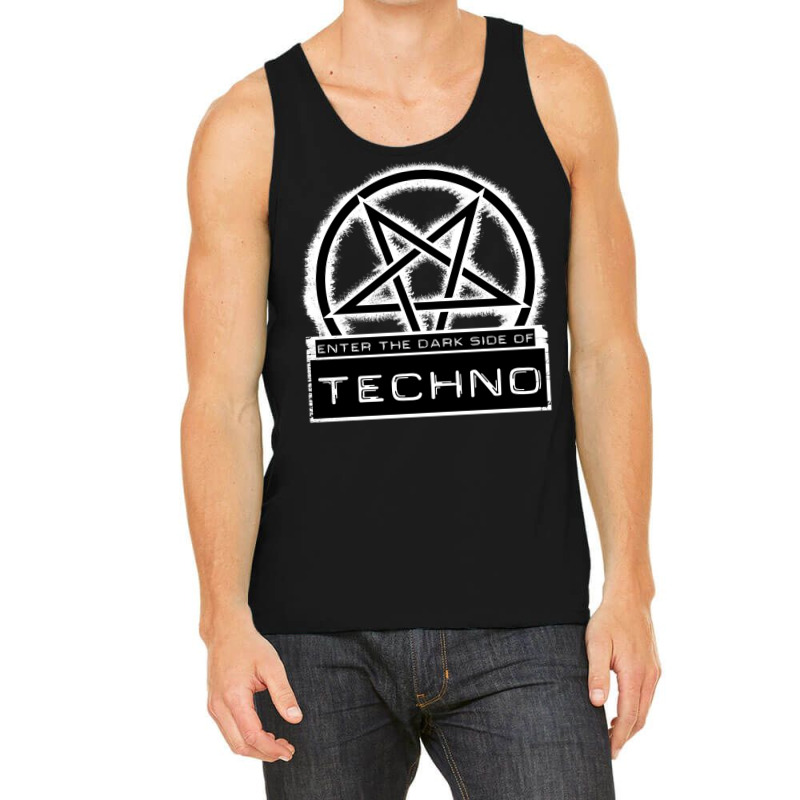 Dark Side Of Techno White Humor Tank Top | Artistshot