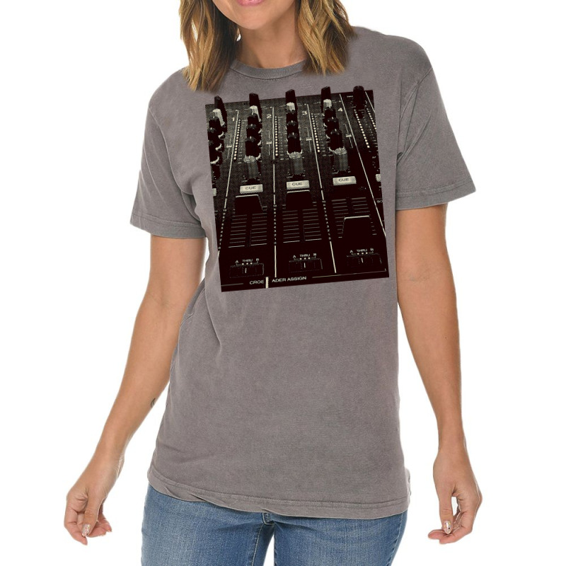 Dj Mixer Fader And Knobs Photo Vintage T-shirt | Artistshot