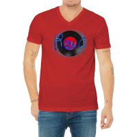 Retro Record Stars V-neck Tee | Artistshot