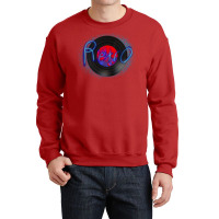 Retro Record Stars Crewneck Sweatshirt | Artistshot