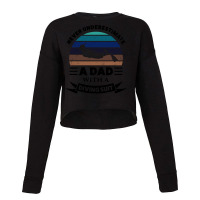 Dad With A Diving Suit Gifts Fathers Day Vintage Cropped Sweater | Artistshot