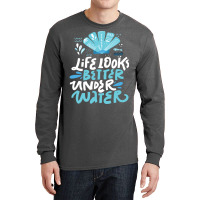 Looks Better Under Water 80s Long Sleeve Shirts | Artistshot