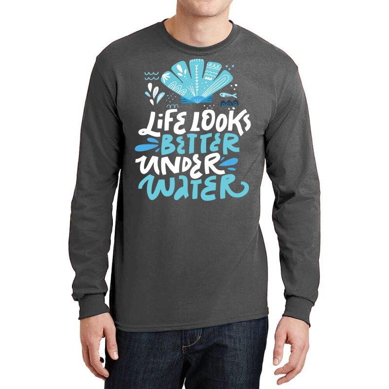 Looks Better Under Water 80s Long Sleeve Shirts by ittnerzgmp | Artistshot